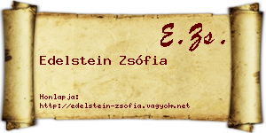 Edelstein Zsófia névjegykártya